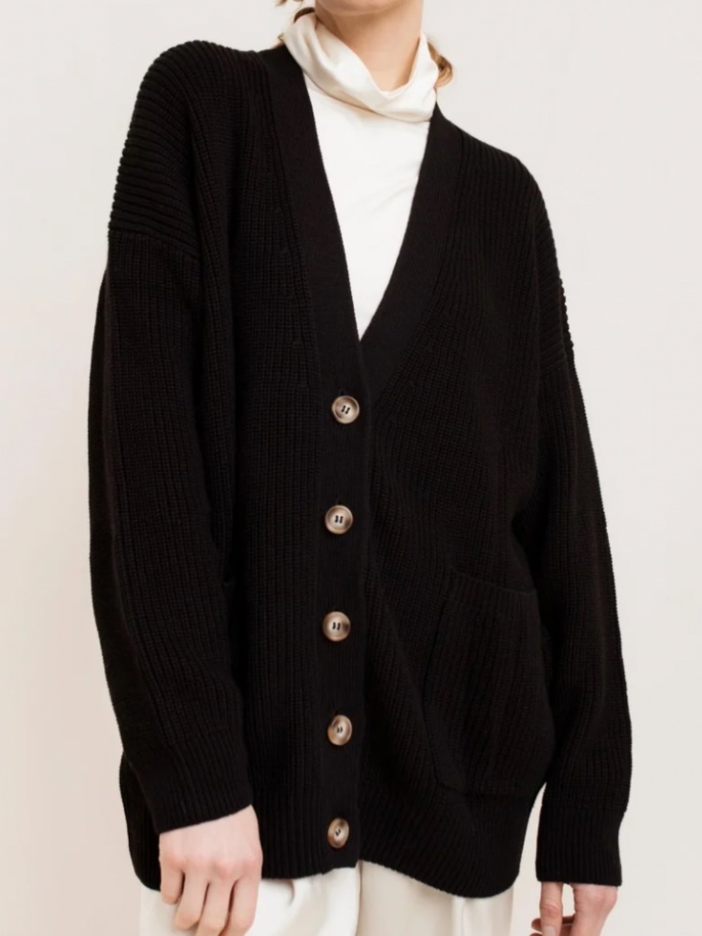 Paper Label Natalie Cardigan Black Size M – NWOT